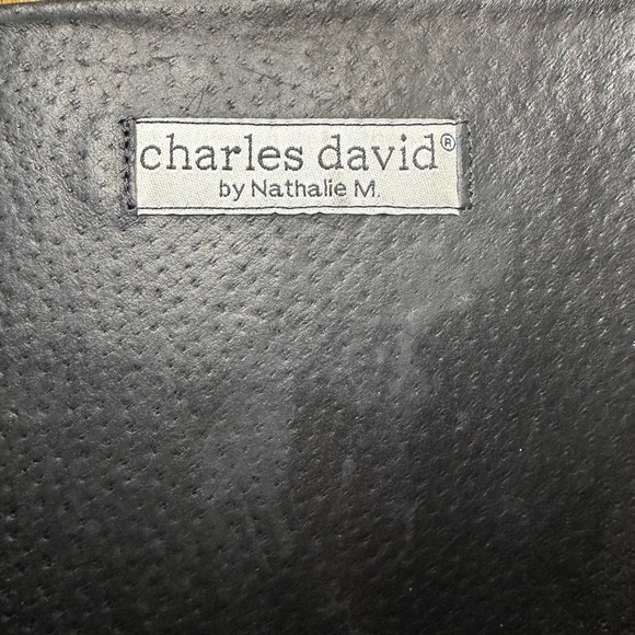 Charles David Knee High Italian Leather Boots Size 40 Square Toe EUC See Measure - Picture 16 of 16